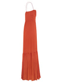 Max Mara Studio Pioppo Draped Georgette Dress