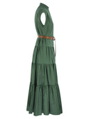 Max Mara Studio Bairo Cotton Chemise Dress With Ruffles