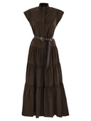 Max Mara Studio Bairo Cotton Chemise Kleid mit Rüschen