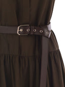 Max Mara Studio Bairo Cotton Chemise Kleid mit Rüschen