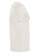 Max Mara Studio gewann Jersey T -Shirt mit Logo