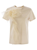 Max Mara Studio Sughero Jersey T Shirt With Embroidery
