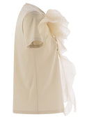 Max Mara Studio Sughero Jersey T Shirt With Embroidery