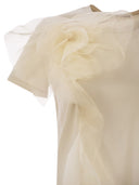 Max Mara Studio Sughero Jersey T Shirt With Embroidery