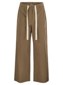 S Max Mara Argento Poplin Drawstring Trousers