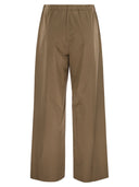 S Max Mara Argento Poplin Drawstring Trousers