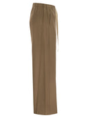 S Max Mara Argento Poplin Drawstring Trousers