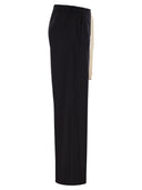 S Max Mara Argento Popliner Kordelstringhose