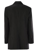 Max Mara Mattia Pinstriped Wool Double Breasted Blazer