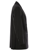 Max Mara Mattia Pinstriped Wool Double Breasted Blazer