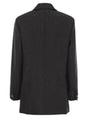 Maxmara Appia Dobbeltspent blazer i ull og paljetter