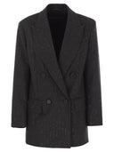 Maxmara Appia Dobbeltspent blazer i ull og paljetter