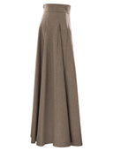 Maxmara Bellico1234 Wide Wool Felt Skirt