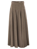 Maxmara Bellico1234 Wide Wool Felt Skirt