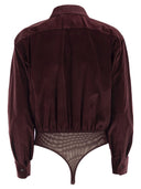 Maxmara Fertile Velvet Shirt Bodysuit
