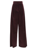 Maxmara Bosso1234 Wide Leg Velvet Trousers