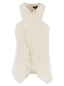 Maxmara Selva Wool Gabardine And Satin Waistcoat
