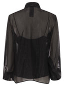Maxmara Scafati Striped Silk Chiffon Blouse