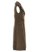Maxmara Boario1234 Sleeveless Coat In Alpaca And Wool Teddy Fabric