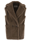 Maxmara Bormida1234 Alpaca And Wool Teddy Waistcoat