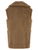 Maxmara Breda1234 Kamel Og Silke Teddy vest