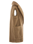 Maxmara Breda1234 Kamel Og Silke Teddy vest