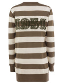 Max Mara Fiemme Long Striped Wool Cardigan