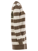 Max Mara Fiemme Long Striped Wool Cardigan