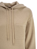 Bluza z kapturem Maxmara Liana z wełny i kaszmiru