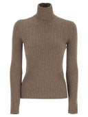 Maxmara Aral1234 Ribbed Wool And Cashmere Turtleneck Jumper
