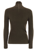 Maxmara Aral1234 Ribbed Wool And Cashmere Turtleneck Jumper