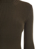 Maxmara Aral1234 Ribbed Wool And Cashmere Turtleneck Jumper