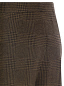 Maxmara Ponza Patterned Wool And Cotton Jersey Trousers