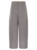 Maxmara Ebrien Double Wool And Cotton Trousers
