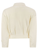 Max Mara Argenta Cropped Silk And Cotton Sweatshirt