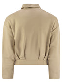 Max Mara Argenta Cropped Silk And Cotton Sweatshirt