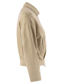 Max Mara Argenta Cropped Silk And Cotton Sweatshirt