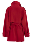 Sportmax Bouquet1234 gabardina de lana corta