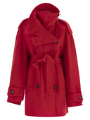 Sportmax Bouquet1234 gabardina de lana corta