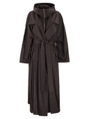 Sportmax Barbra1234 Oversized Taffeta Trench Coat
