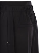 Sportmax Quito brede benbukser i stretch uld