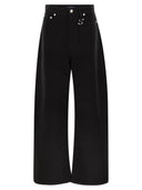Pantalones de gran tamaño de cintura deportiva siamesa