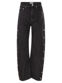 Sportmax Galante Wide Leg Jeans With Buttons