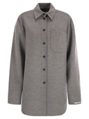 Sportmax Riber Oversiase Shirt w podwójnej tkaninie