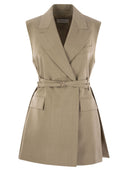 Sportmax ciurma sin mangas long blazer