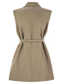 Sportmax ciurma sin mangas long blazer