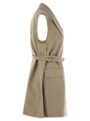 Sportmax ciurma sin mangas long blazer