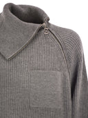 Sportmax Salpa Cashmere Blend Sweater With Zip