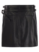 Sportmax Patto Short Leather Skirt