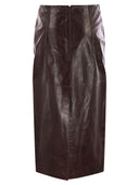 Sportmax Afa Leather Midi Skirt